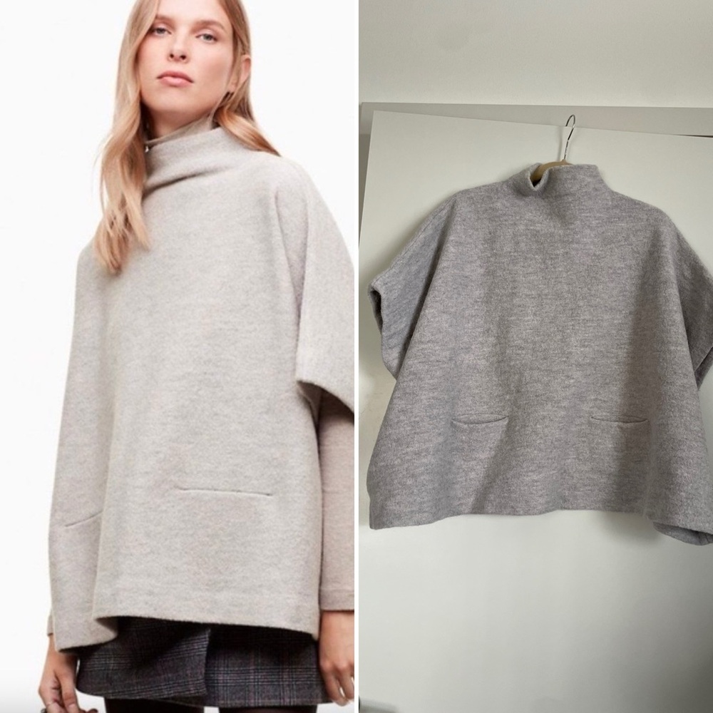 $185 Aritzia Wilfred Merino Wool Poncho